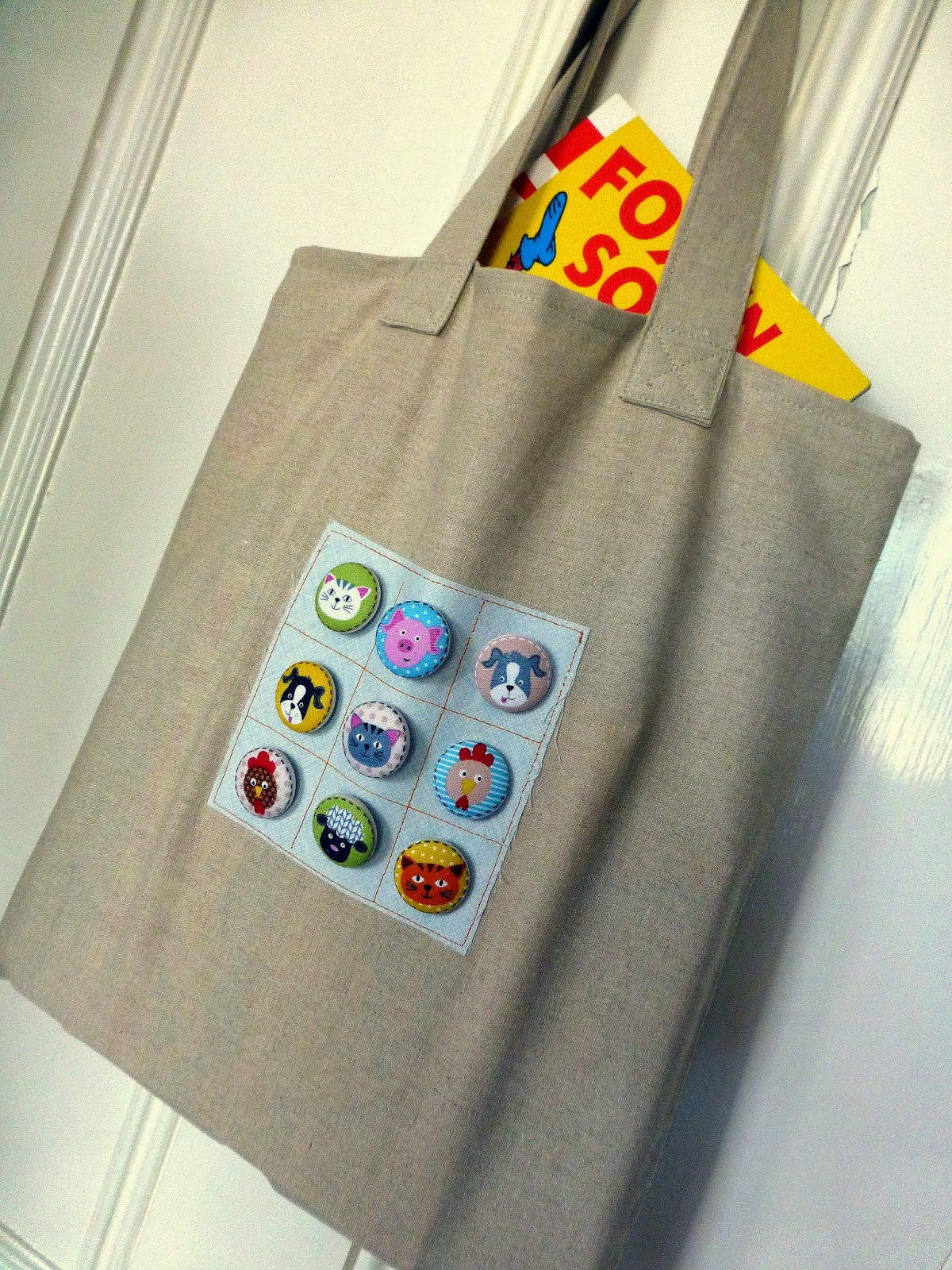 Button Book Bag