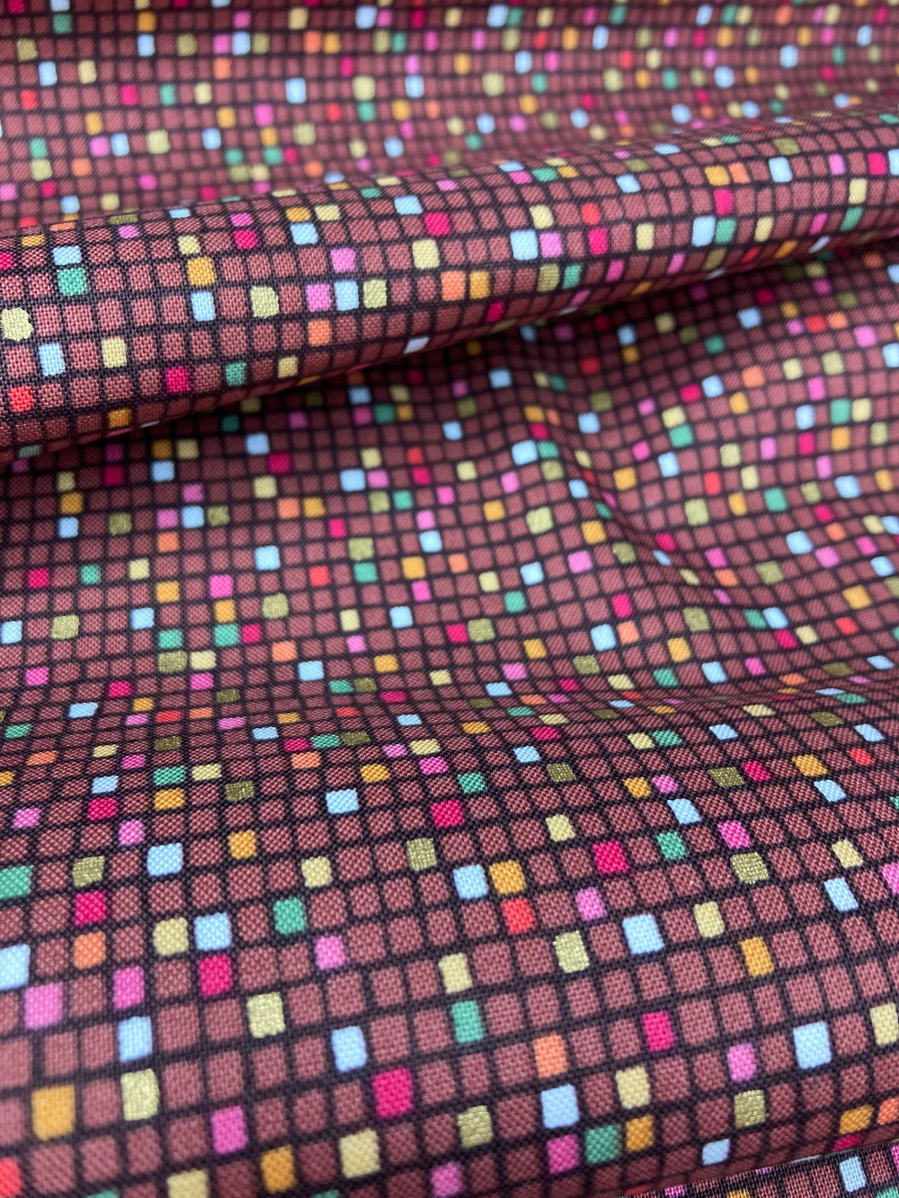 makower golden mosaic brown fabric inspired by the art of Gustav Klimt