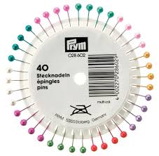 Prym Pearl-Headed Pins - Multi-Colour Assorted Sewing Pins (40 Pins)