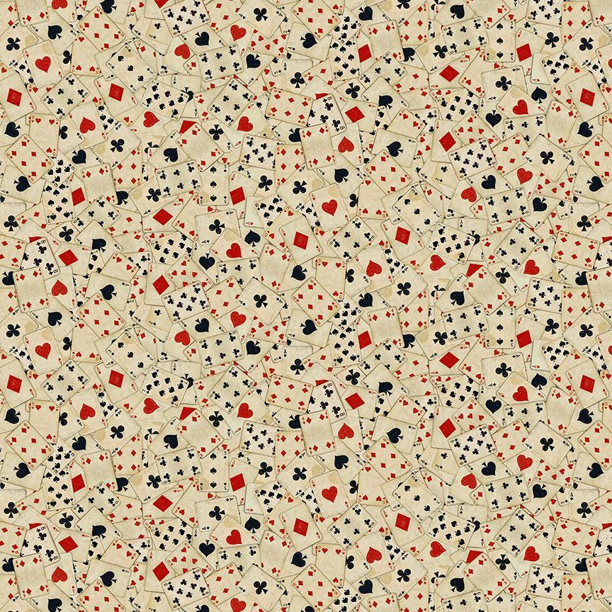 timeless treasures vintage playing cards cotton fabric