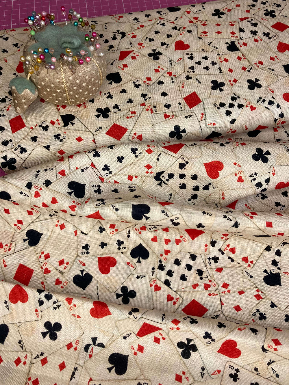 timeless treasures vintage playing cards cotton fabric