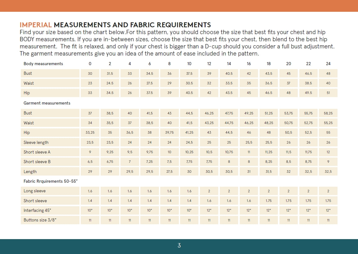 Women's Shirt Sewing Pattern - Anna - Wardrobe by Me