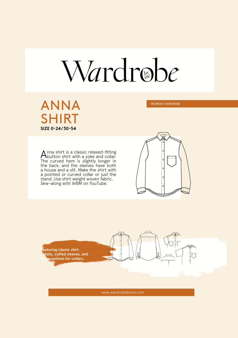 Women's Shirt Sewing Pattern - Anna - Wardrobe by Me
