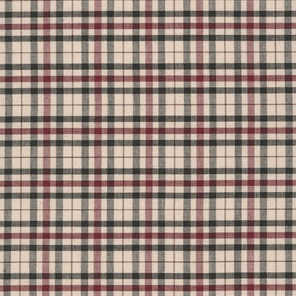 Classic Plaid Red on Tan Broadcloth, Sevenberry