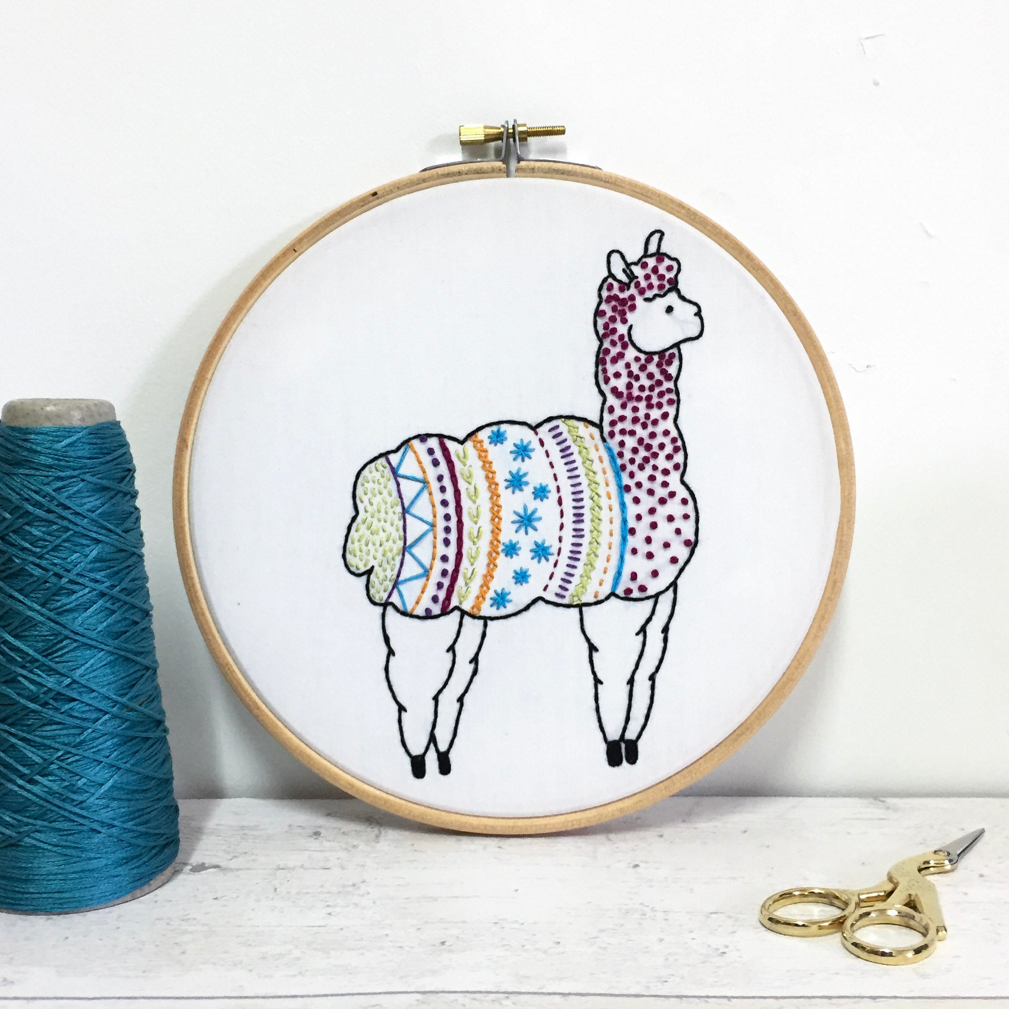 Alpaca Embroidery Kit, Hawthorn Handmade