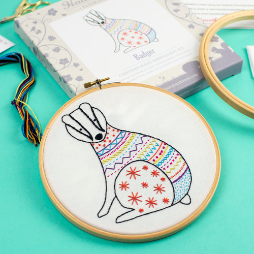 Badger Embroidery Kit - Hawthorn Handmade