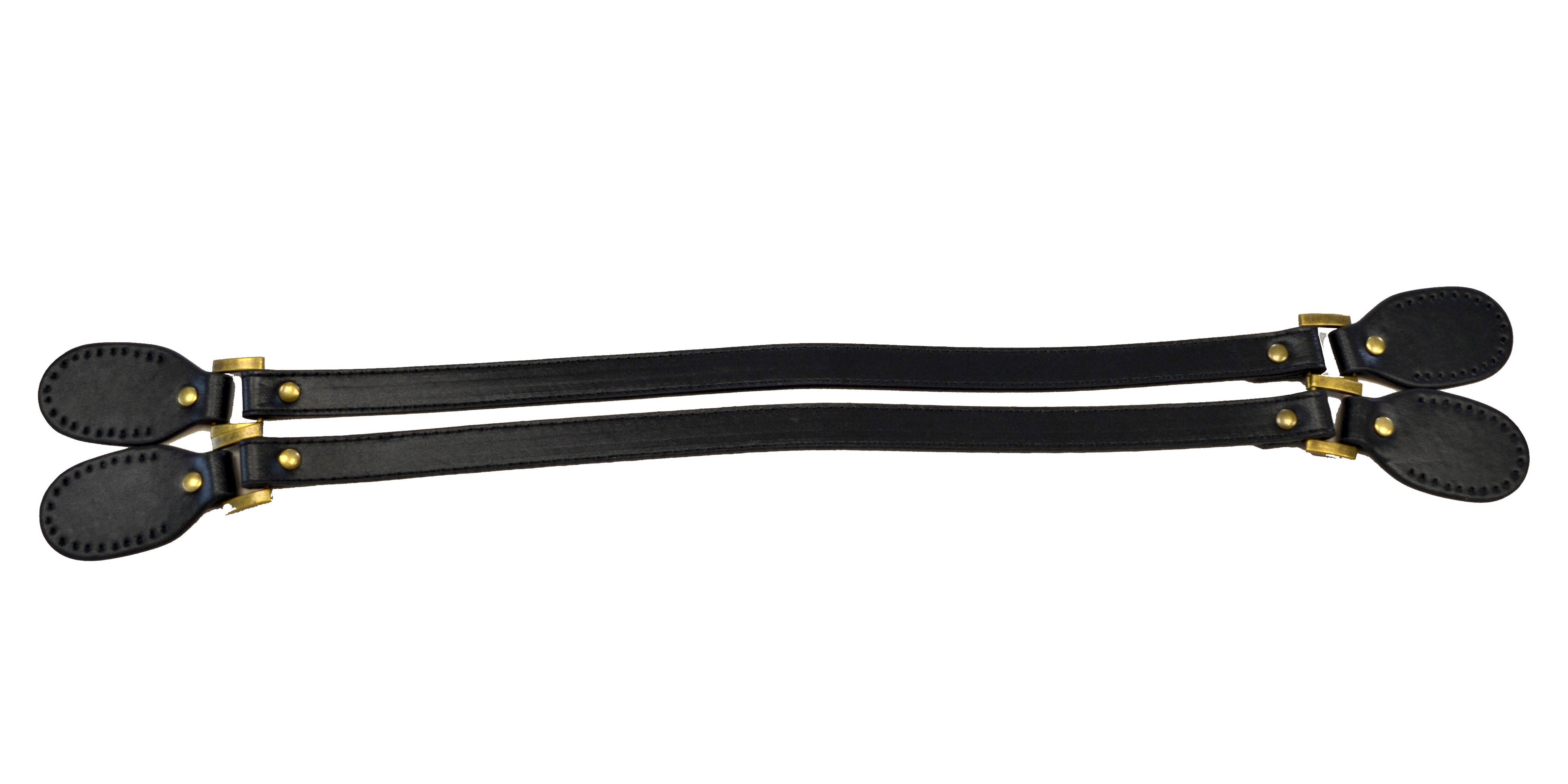 Hinged Faux Leather Bag Handle PAIR Multiple Colours