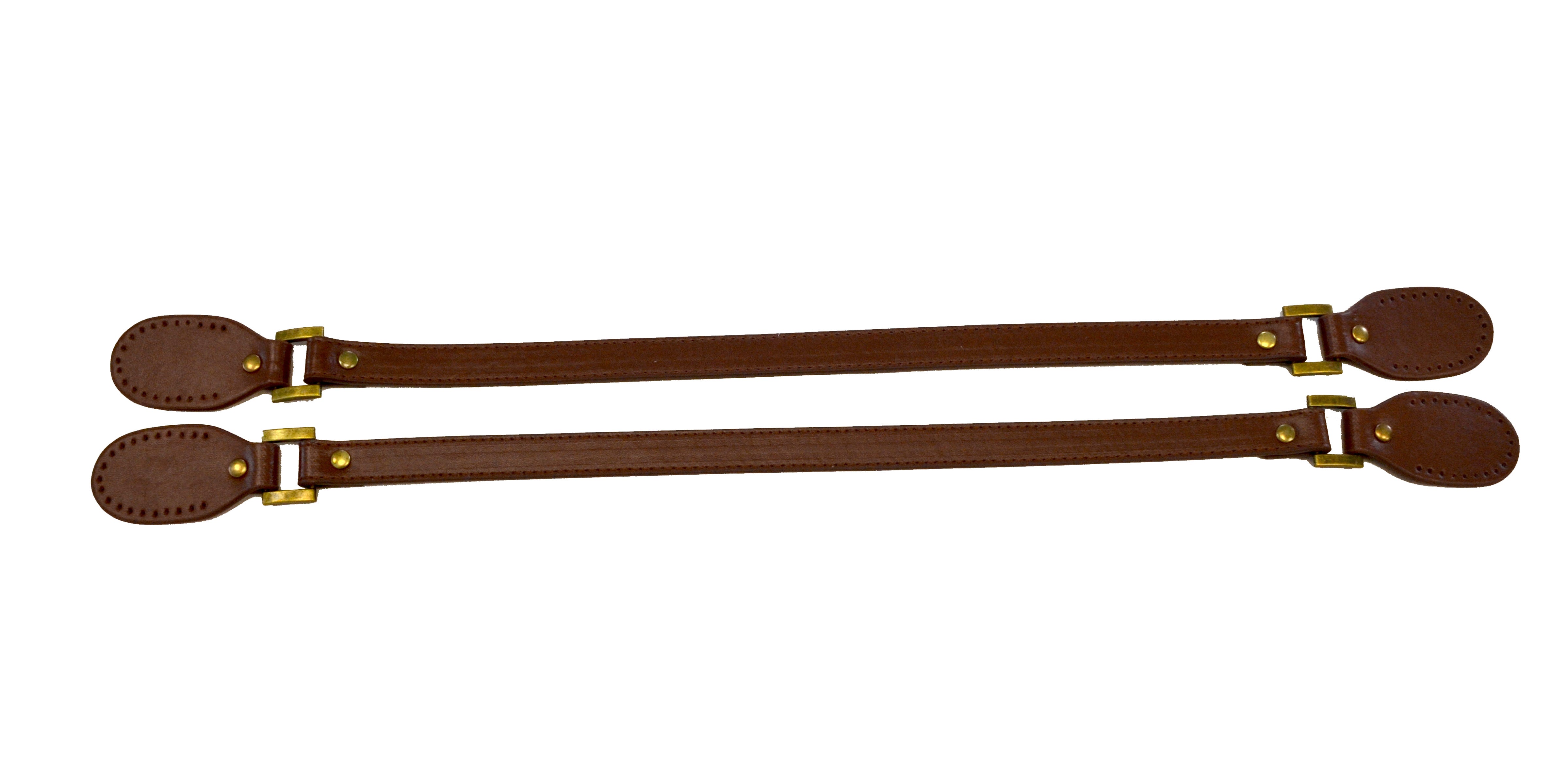 Hinged Faux Leather Bag Handle PAIR Multiple Colours