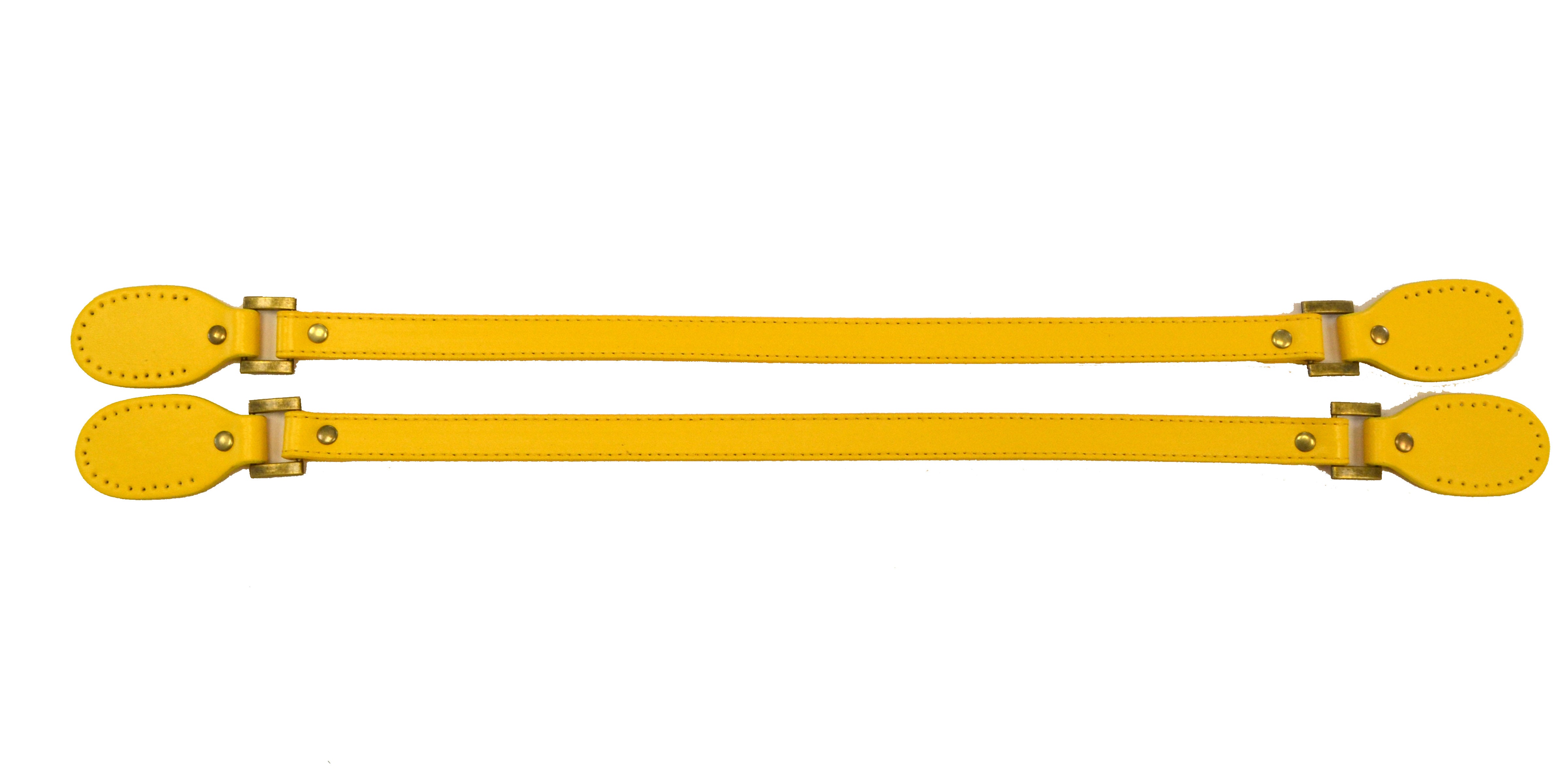 Hinged Faux Leather Bag Handle PAIR Multiple Colours