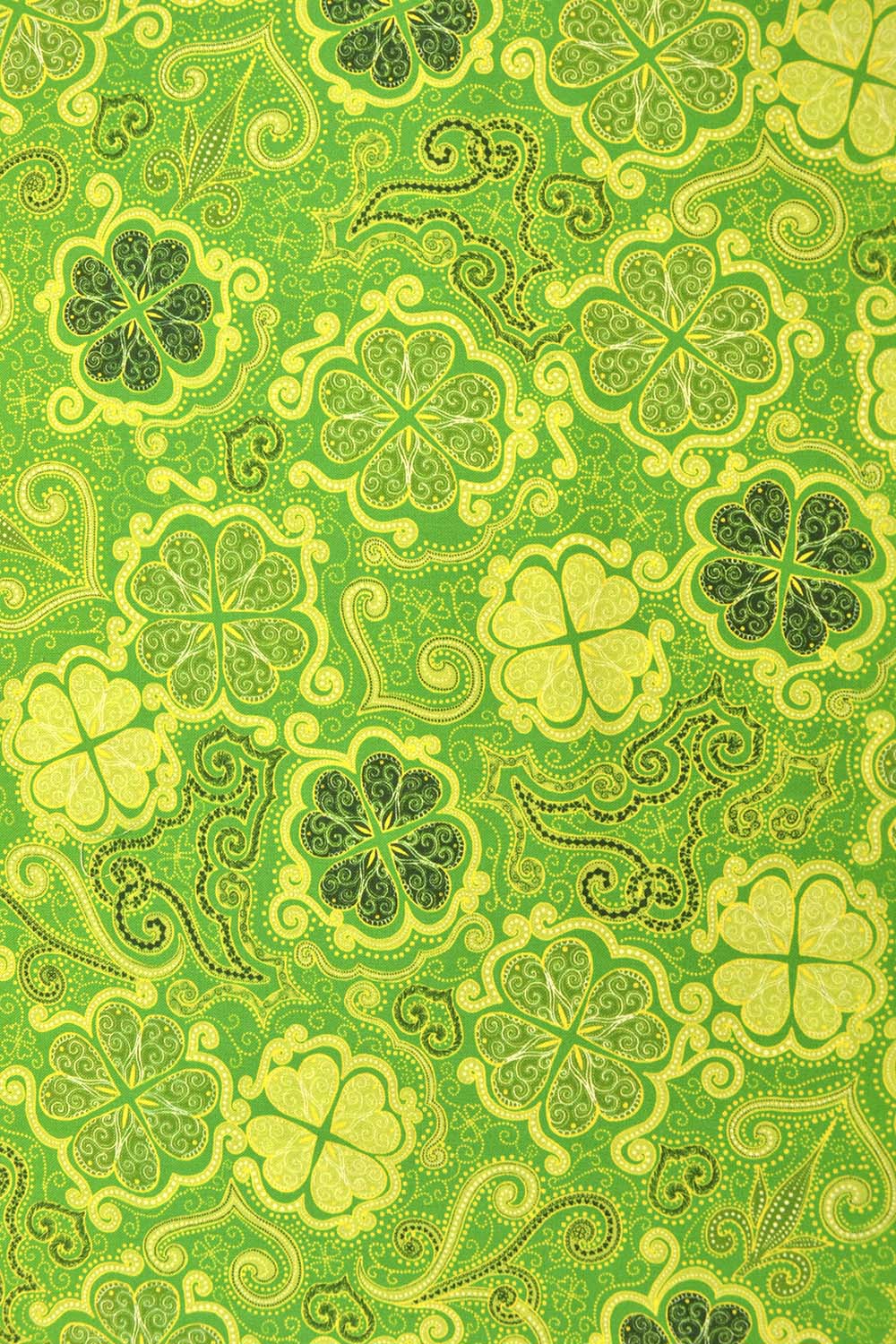 Decorative Clovers Green, Quilting Treasures