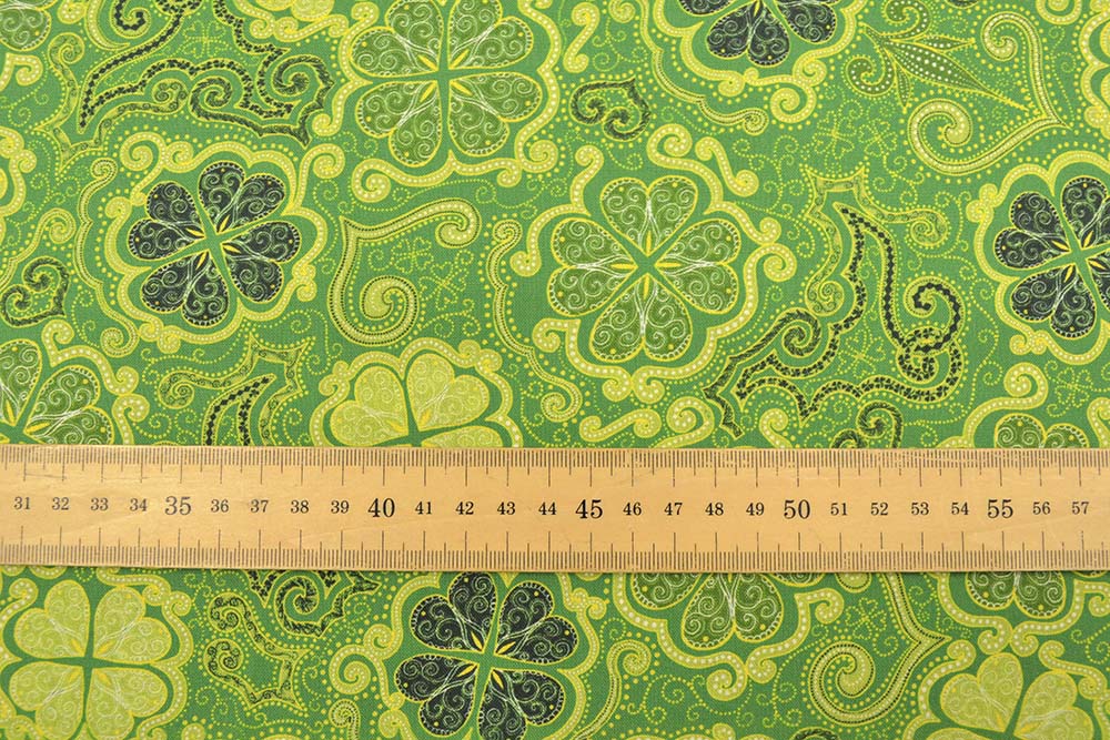Decorative Clovers Green, Quilting Treasures