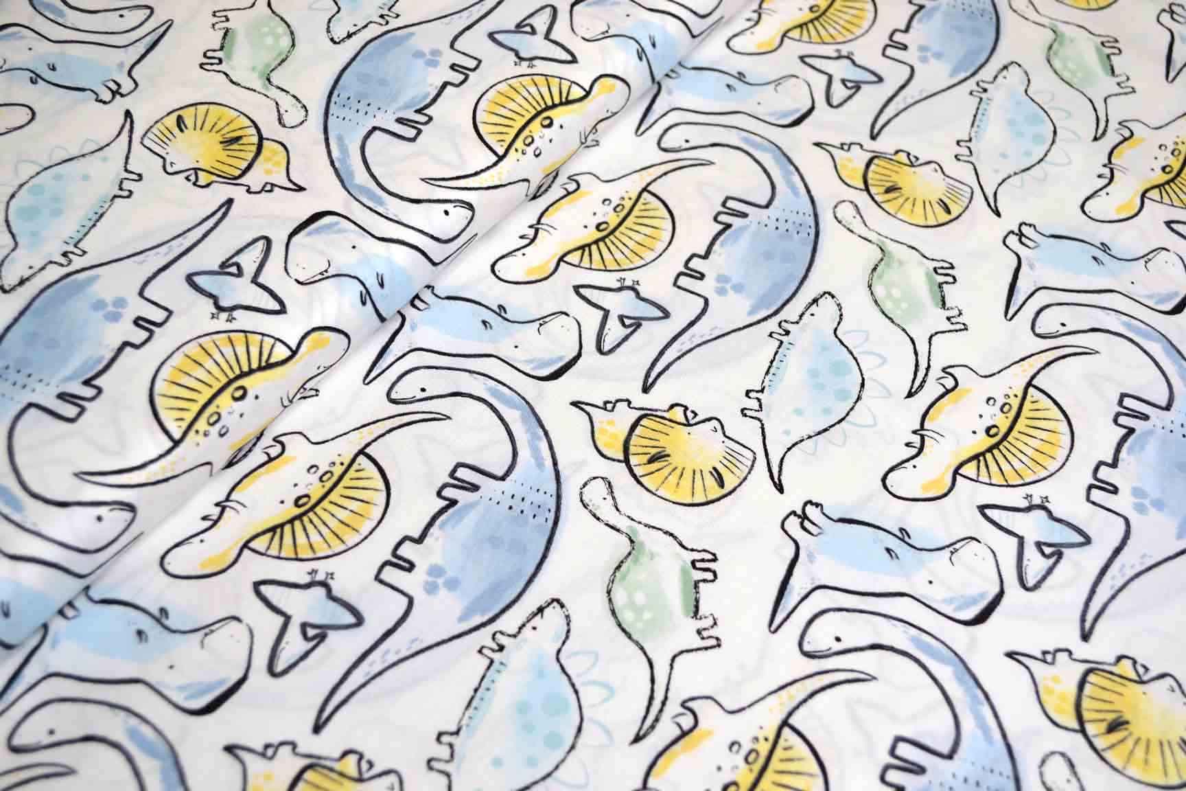 Cute Dinosaur Faces White, Timeless Treasures