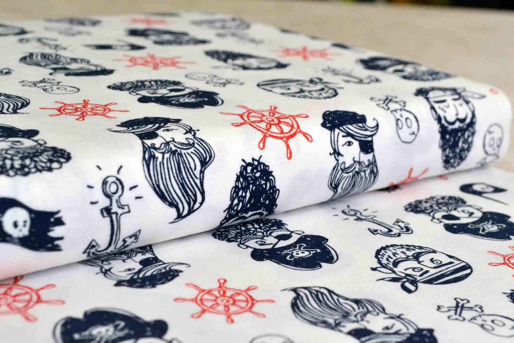 Pirate Faces White, Timeless Treasures