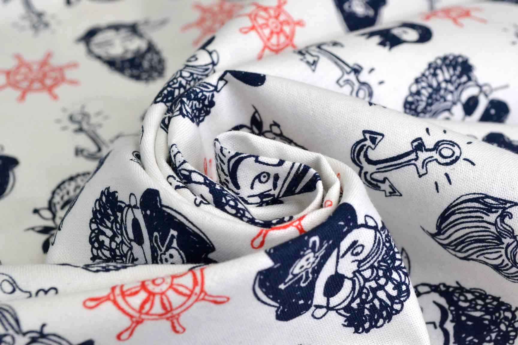 Pirate Faces White, Timeless Treasures