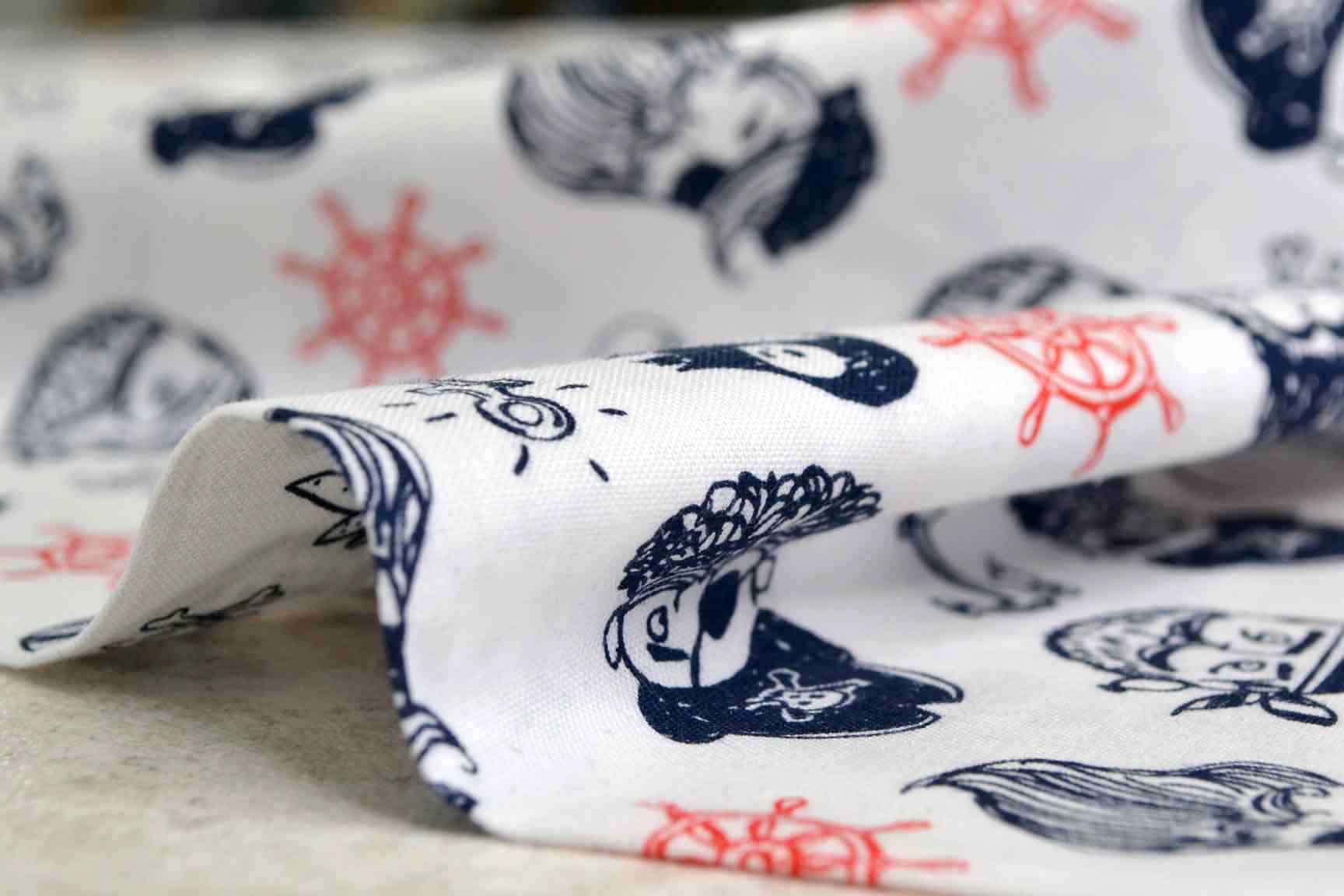 Pirate Faces White, Timeless Treasures