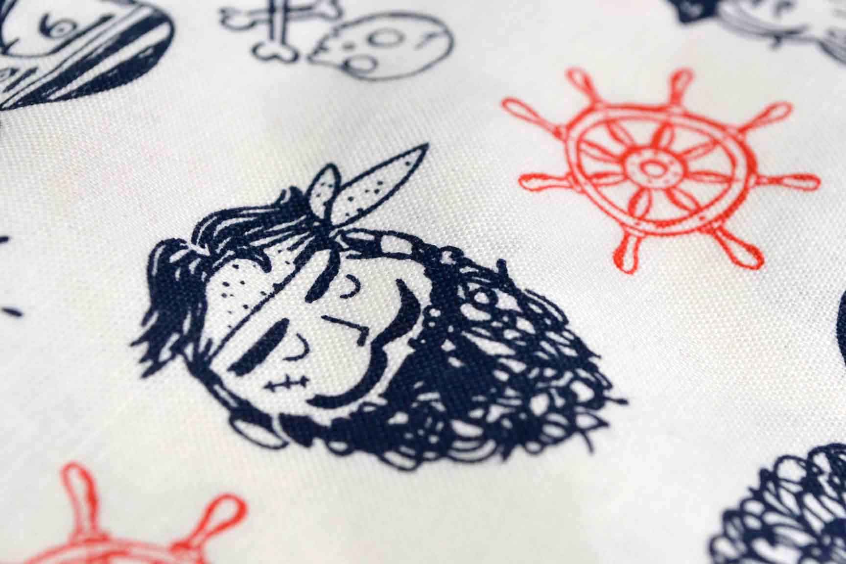 Pirate Faces White, Timeless Treasures