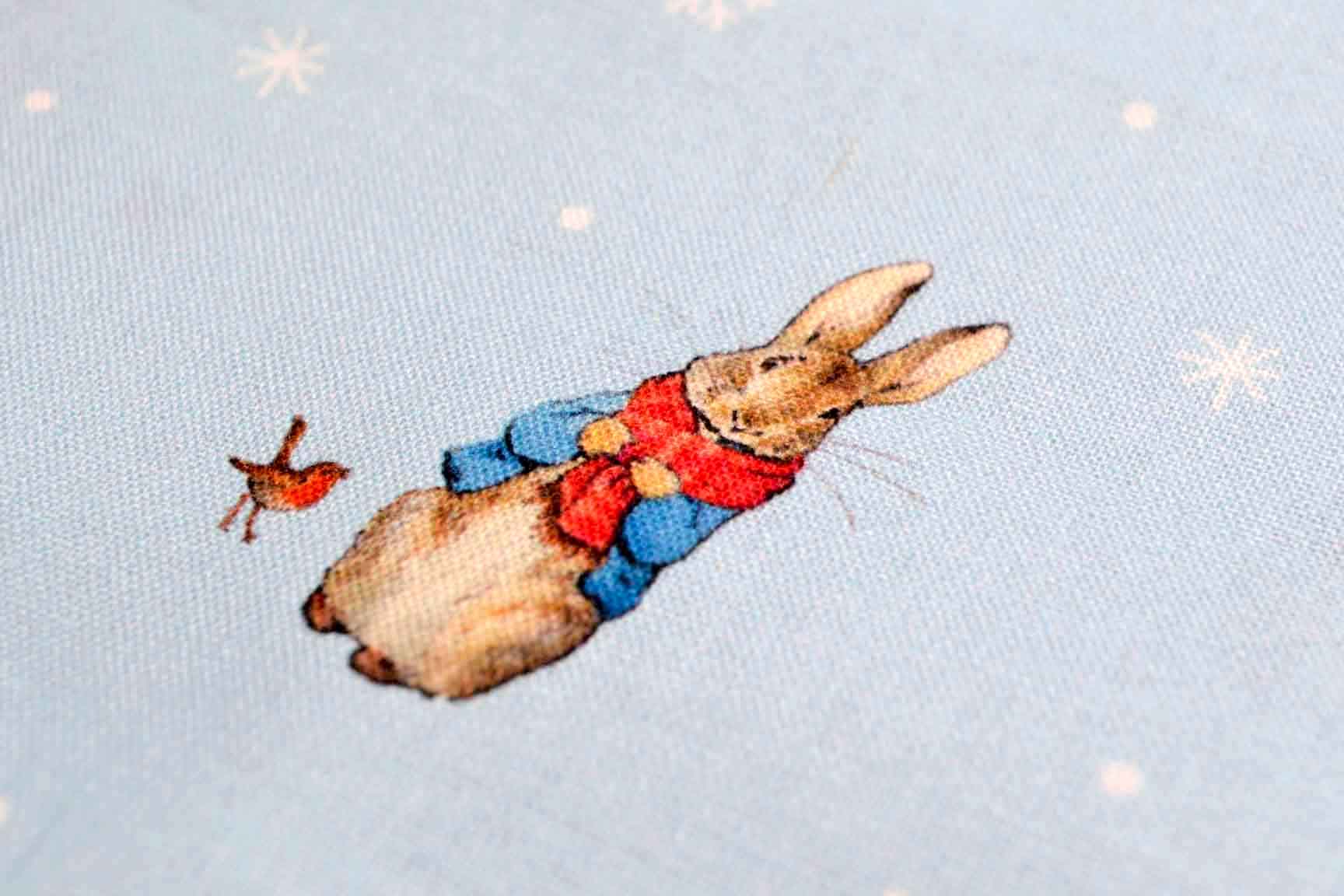Peter Rabbit Christmas Traditions Blue, Craft Cotton Co