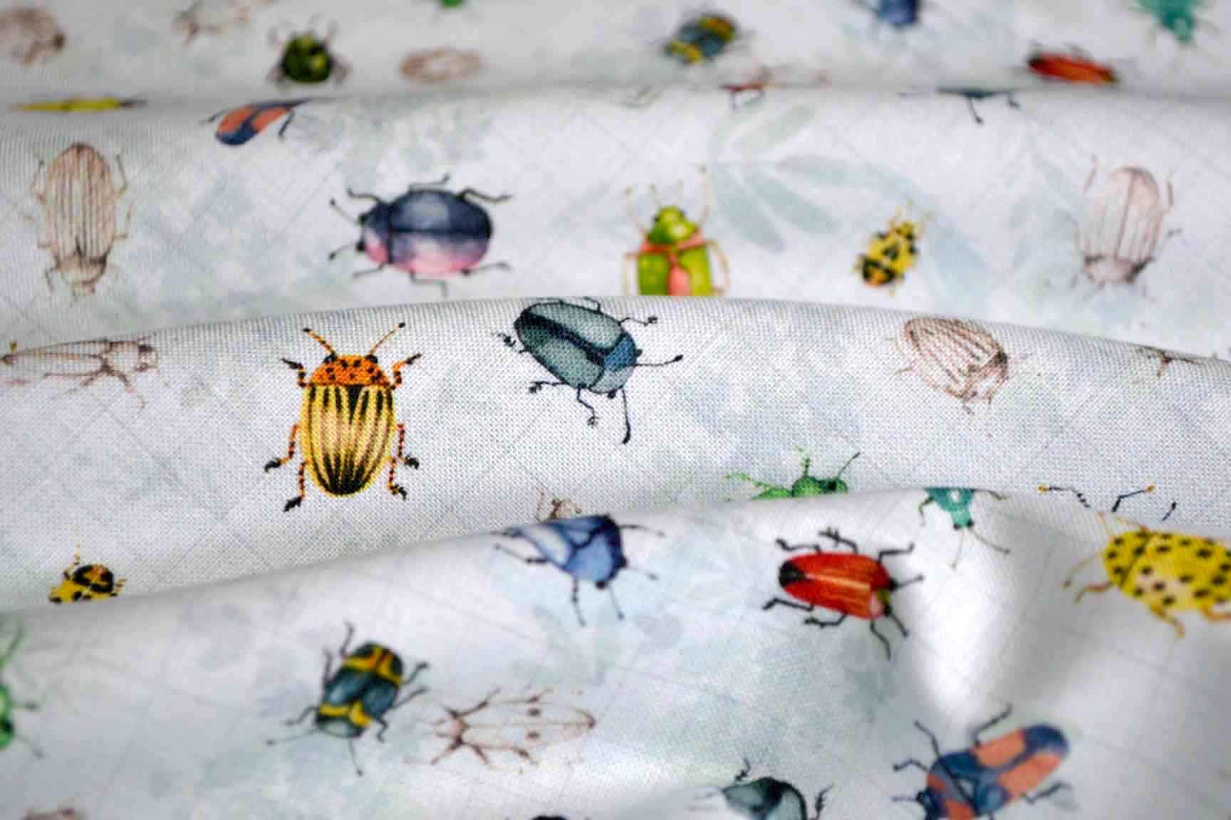 Beetles and Bugs Aqua, Michael Miller