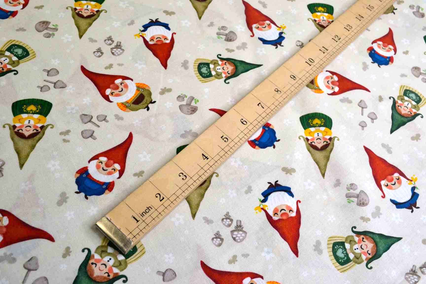 Sweet Gnomes Ecru, Michael Miller