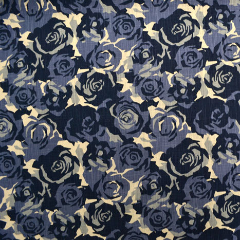 Farrah Prussian Blue Slub Canvas, Premier Prints