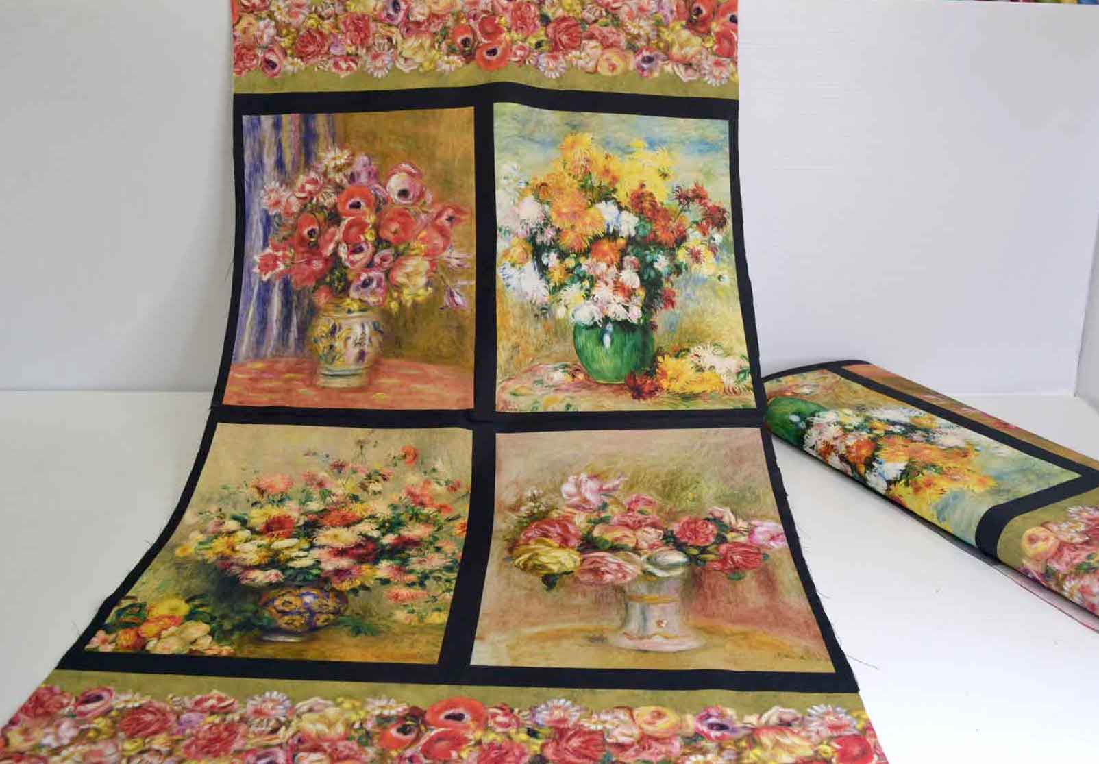 Flowers in a Vase Renoir 60cm PANEL, Robert Kaufman