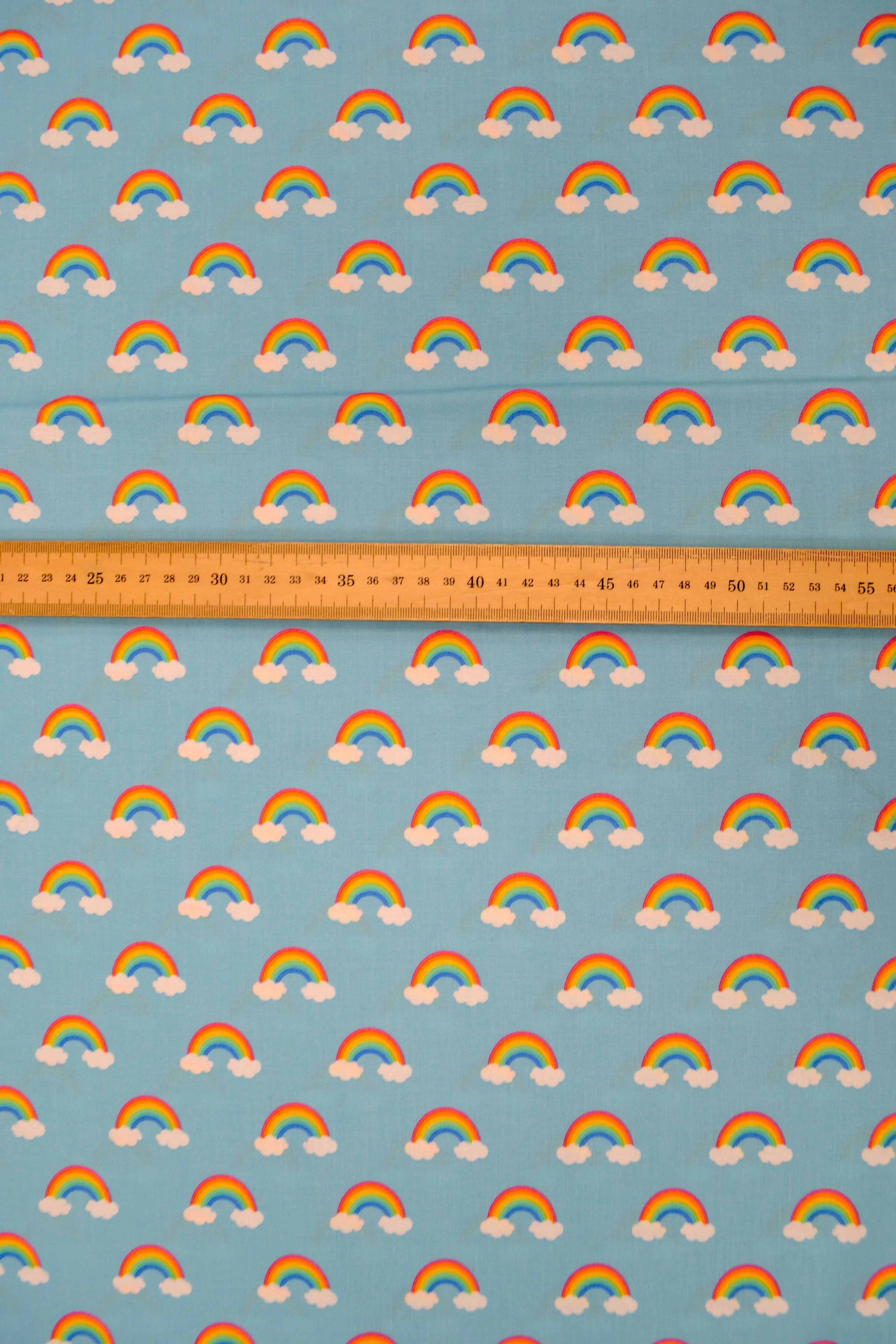 Happy Little Unicorns Rainbows Blue, Robert Kaufman