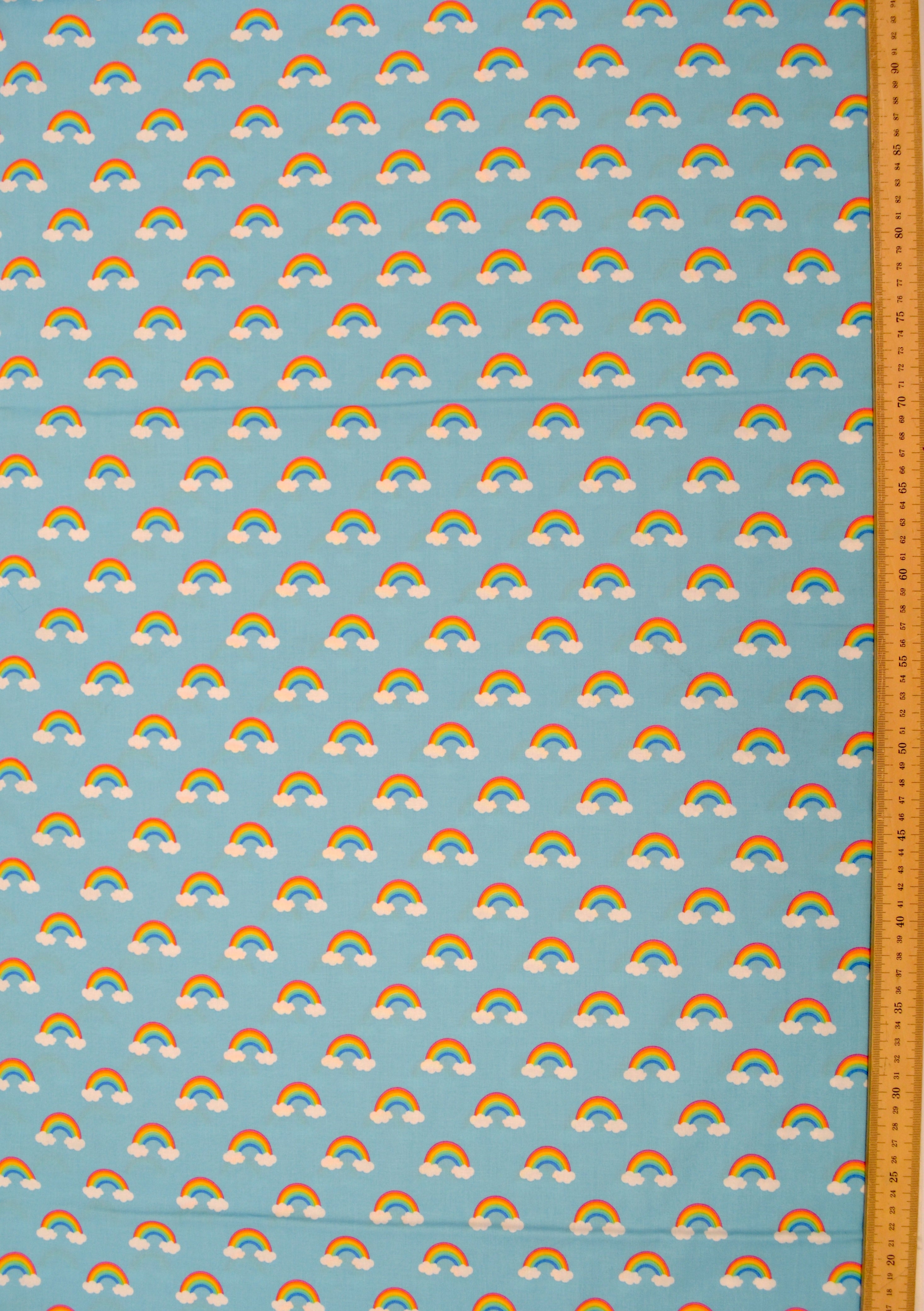 Happy Little Unicorns Rainbows Blue, Robert Kaufman