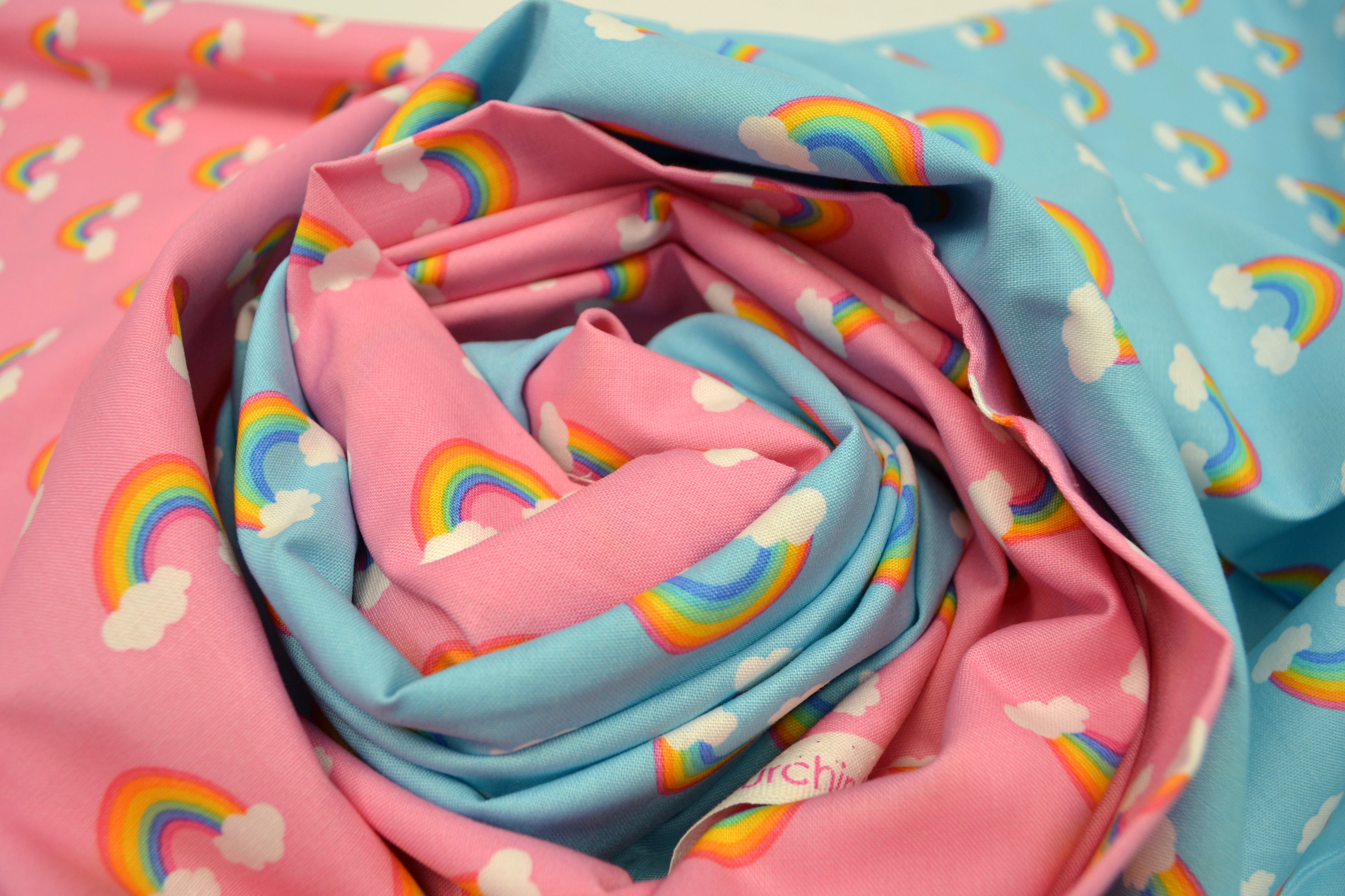 Happy Little Unicorns Rainbows Blue, Robert Kaufman