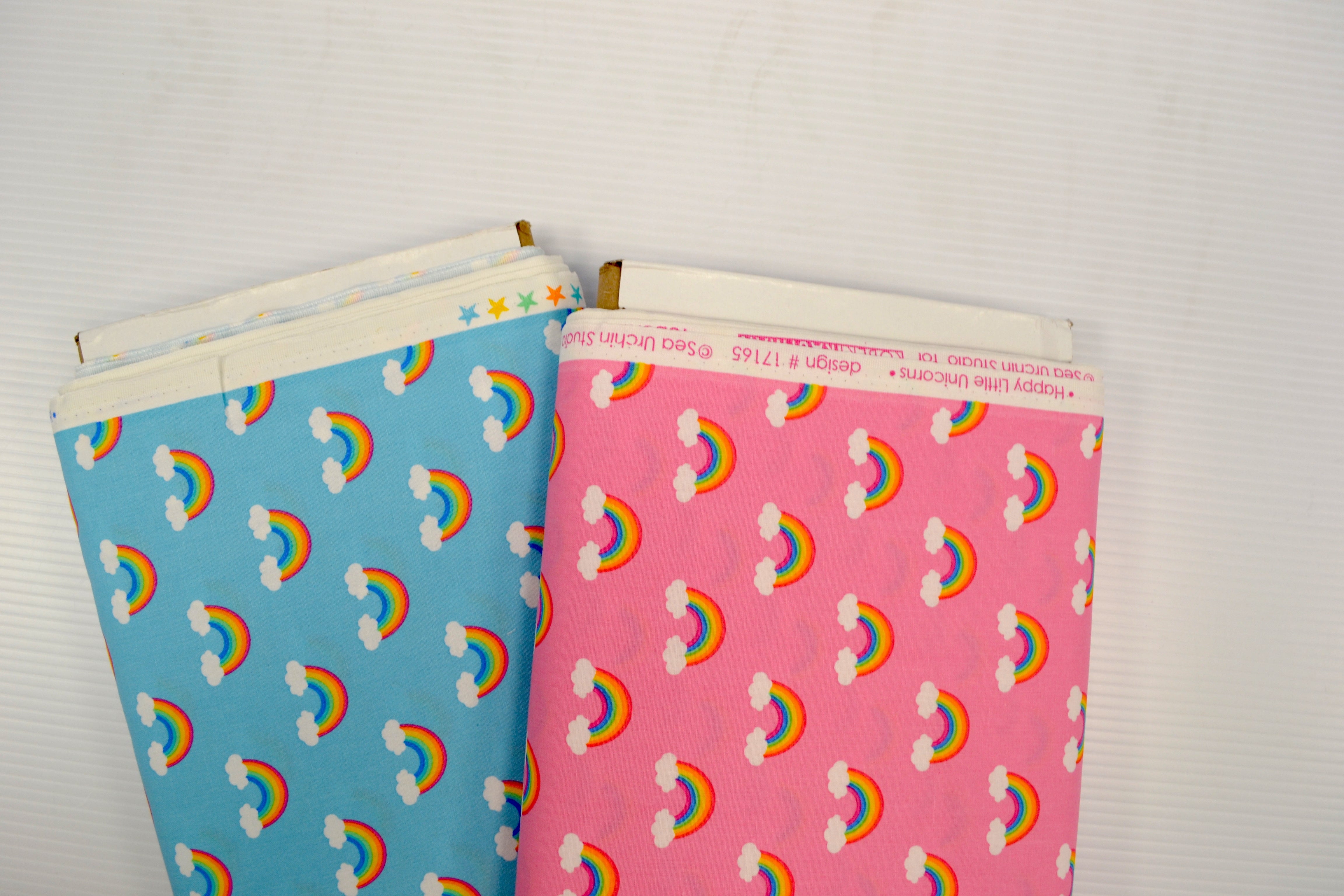 Happy Little Unicorns Rainbows Blue, Robert Kaufman