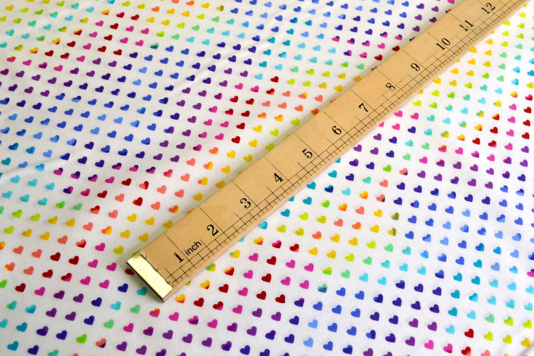 Hearts Rainbow White, Makower