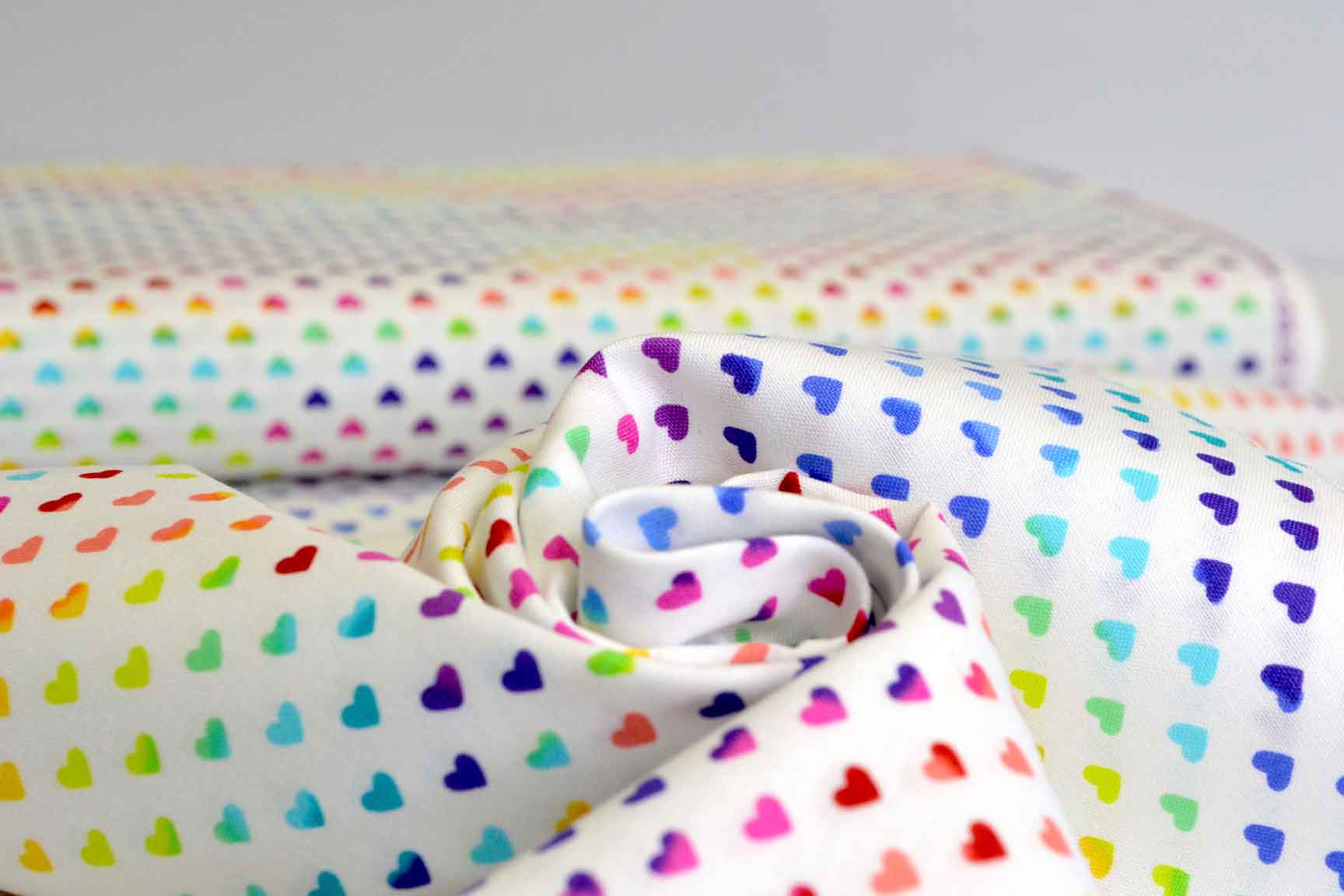 Hearts Rainbow White, Makower