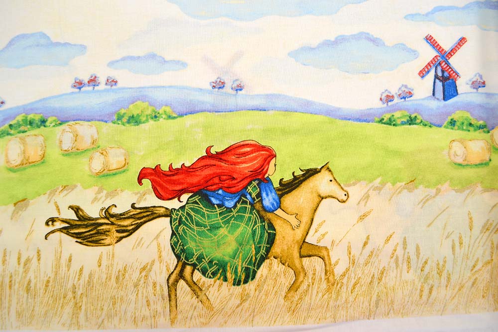 Horse and Rider Double Border, Michael Miller