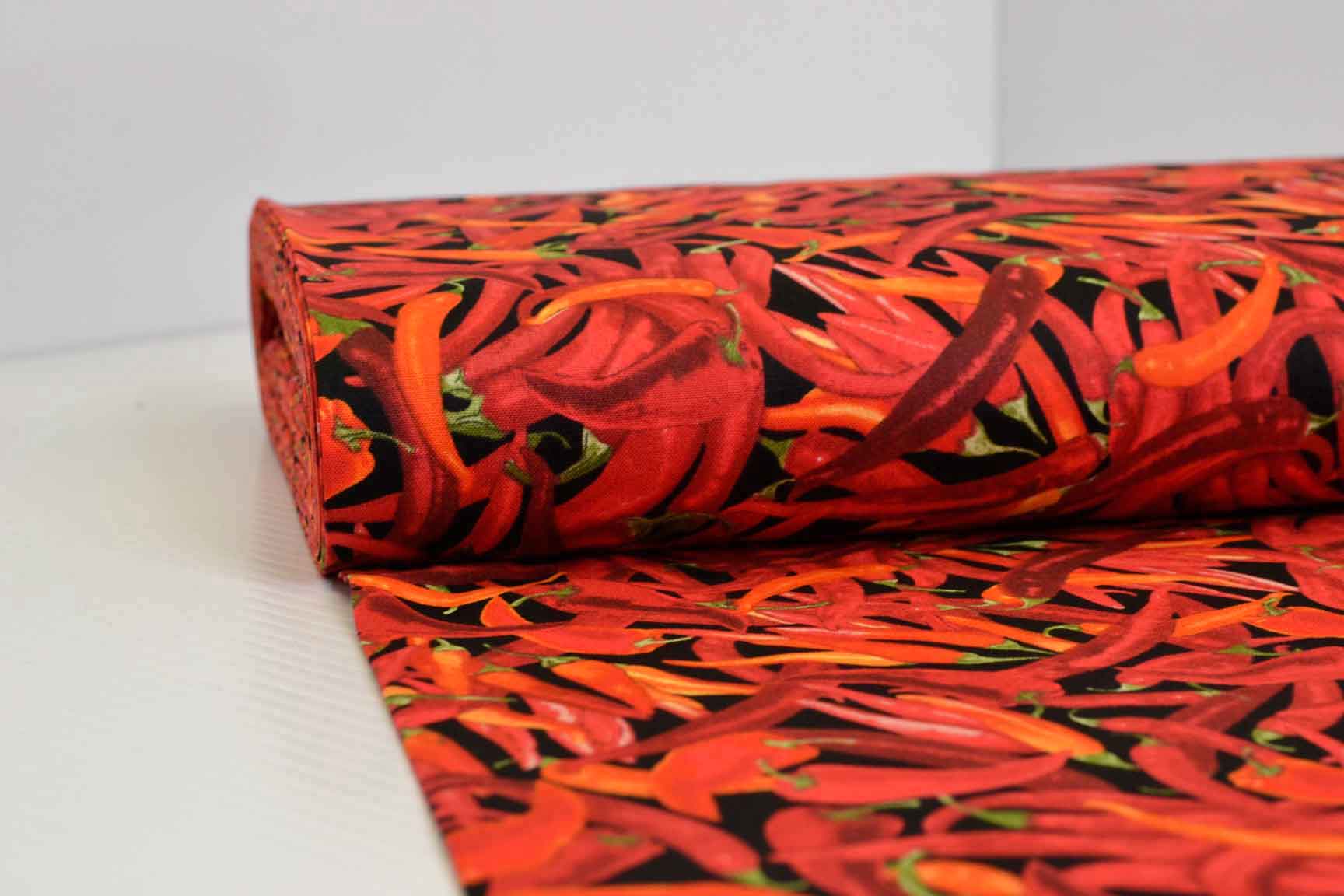 Hot Peppers Red, Timeless Treasures