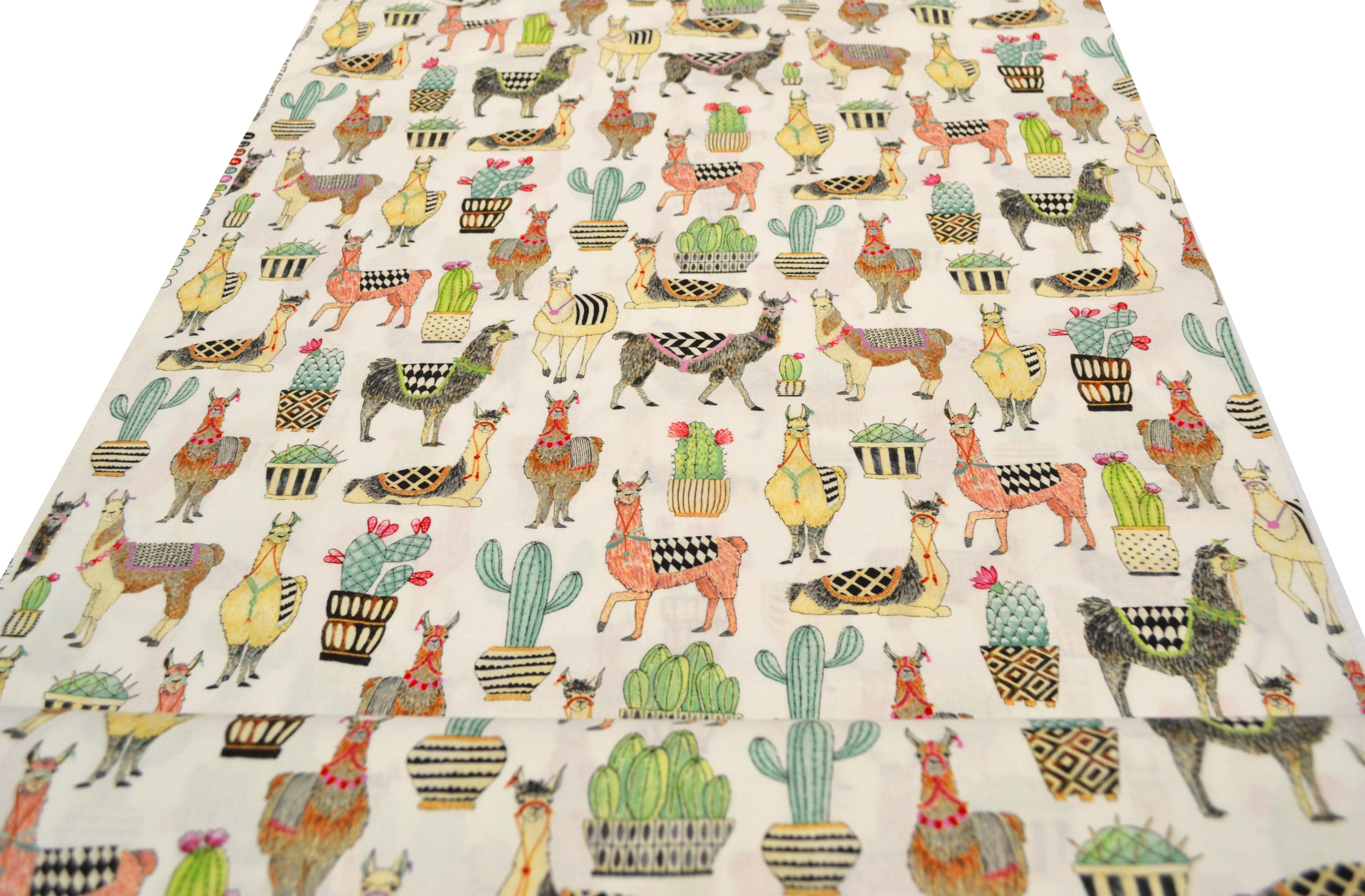 Lovely Llamas White, Michael Miller