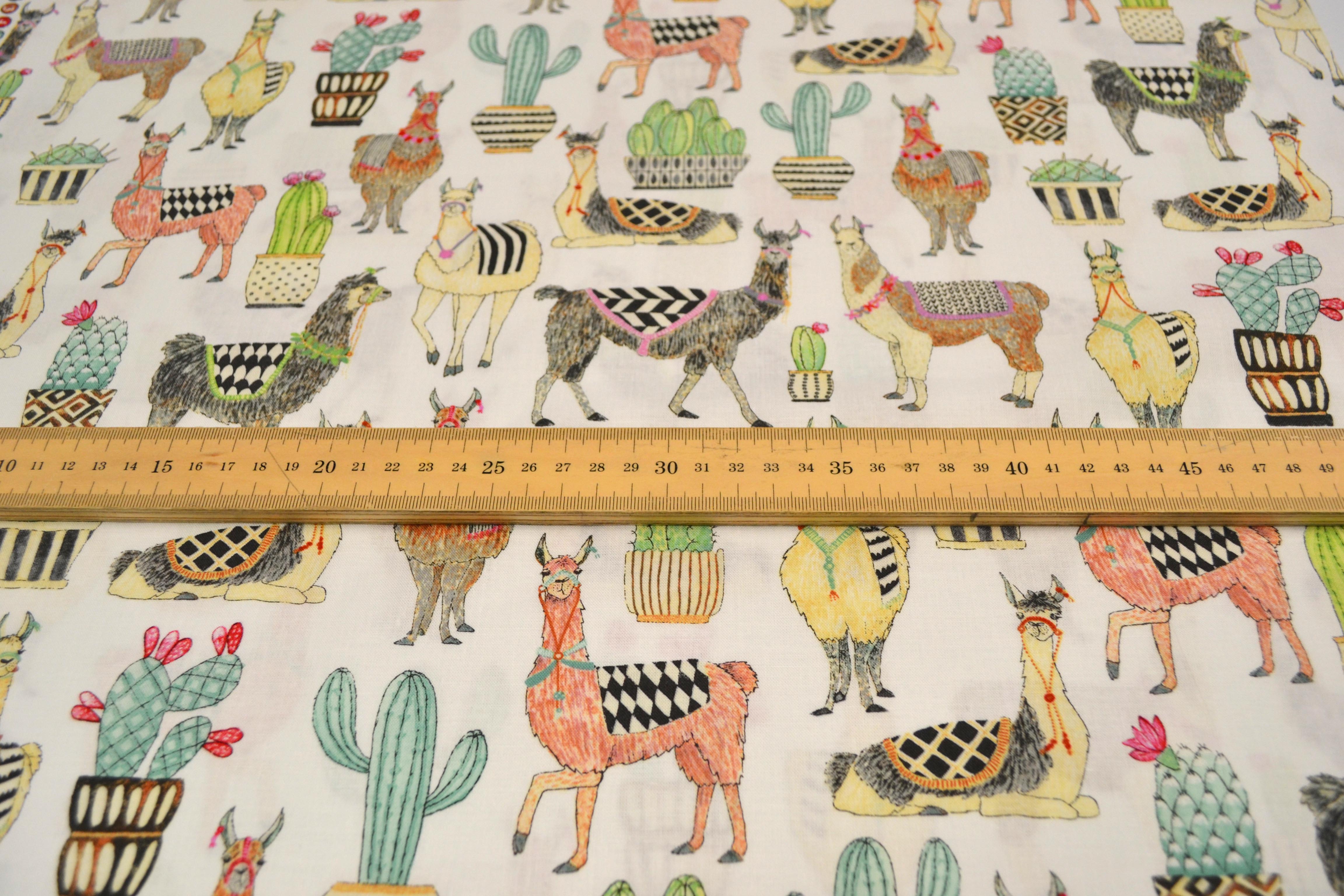 Lovely Llamas White, Michael Miller