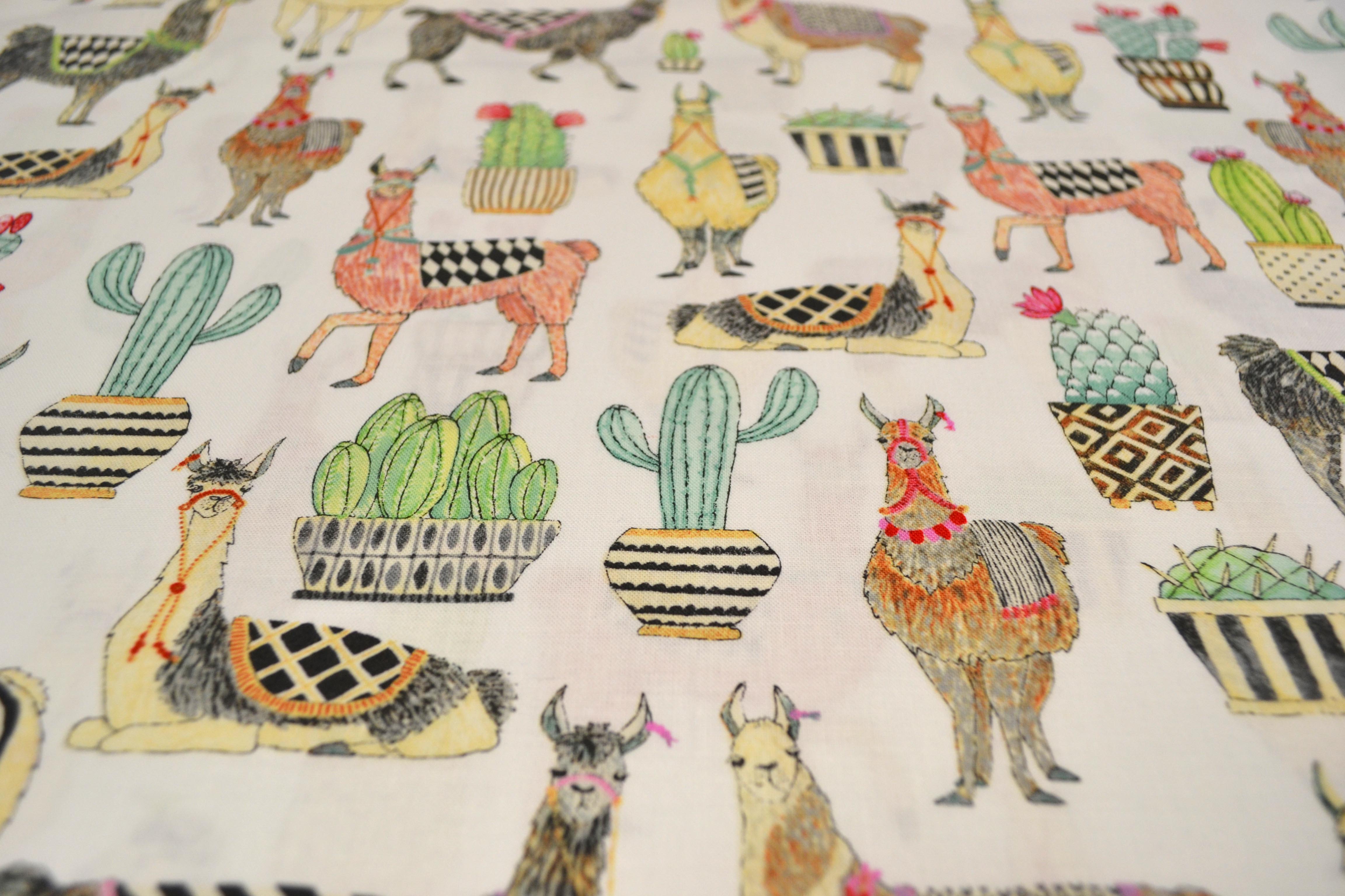 Lovely Llamas White, Michael Miller