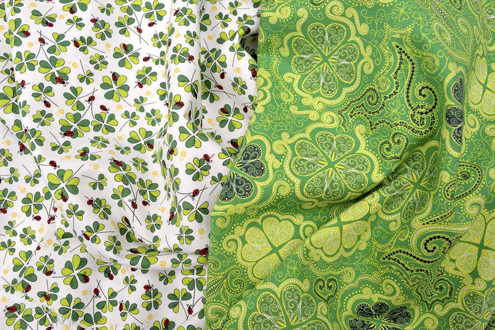 Decorative Clovers Green, Quilting Treasures