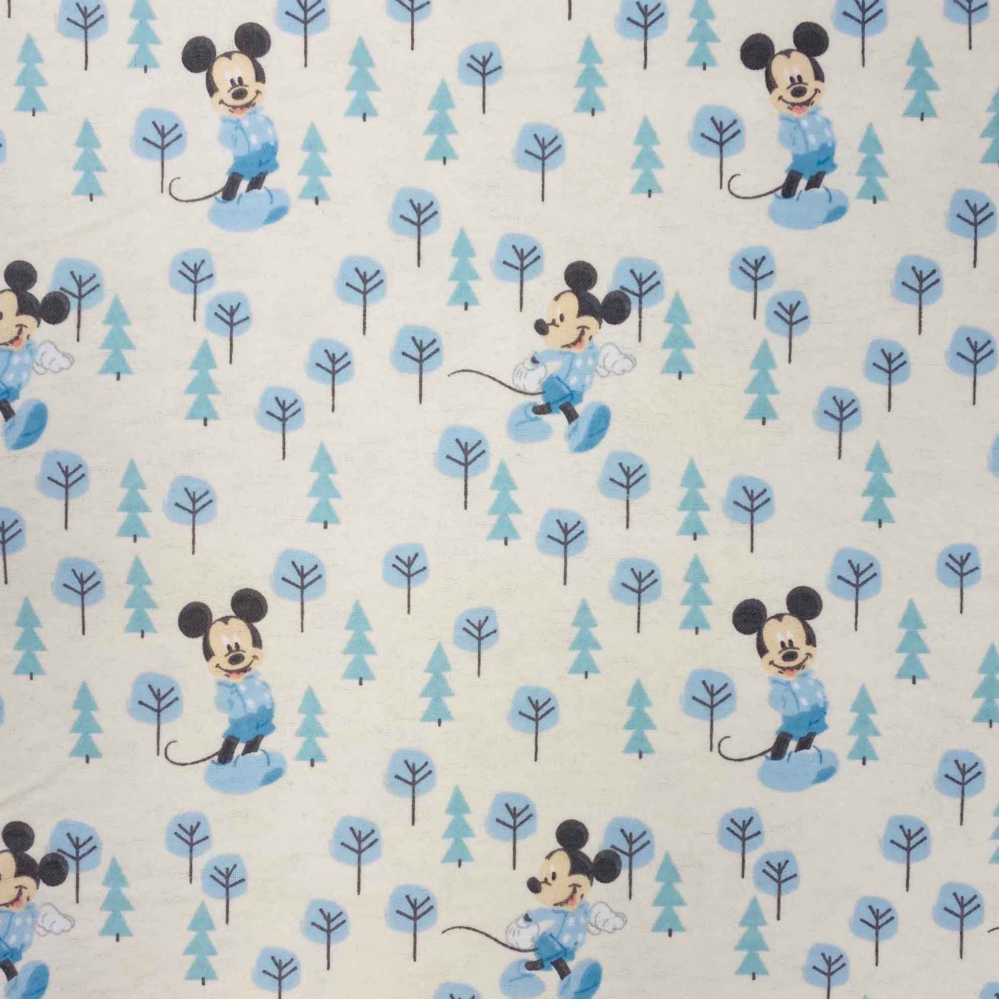 Mickey in the Meadow Blue Flannel, Camelot