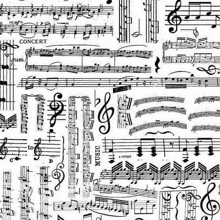 Music Sheets White, Timeless Treasures