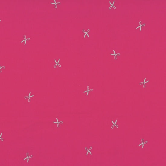 Punch Silver Scissors Pink Batik, Hoffman