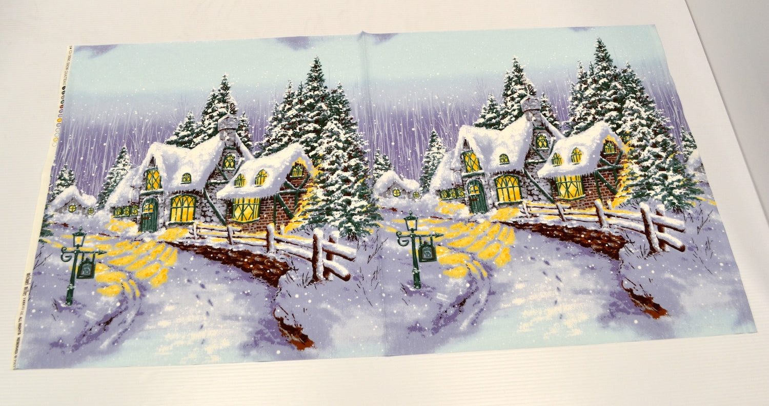 Snow Chateau 60cm Panel, Michael Miller