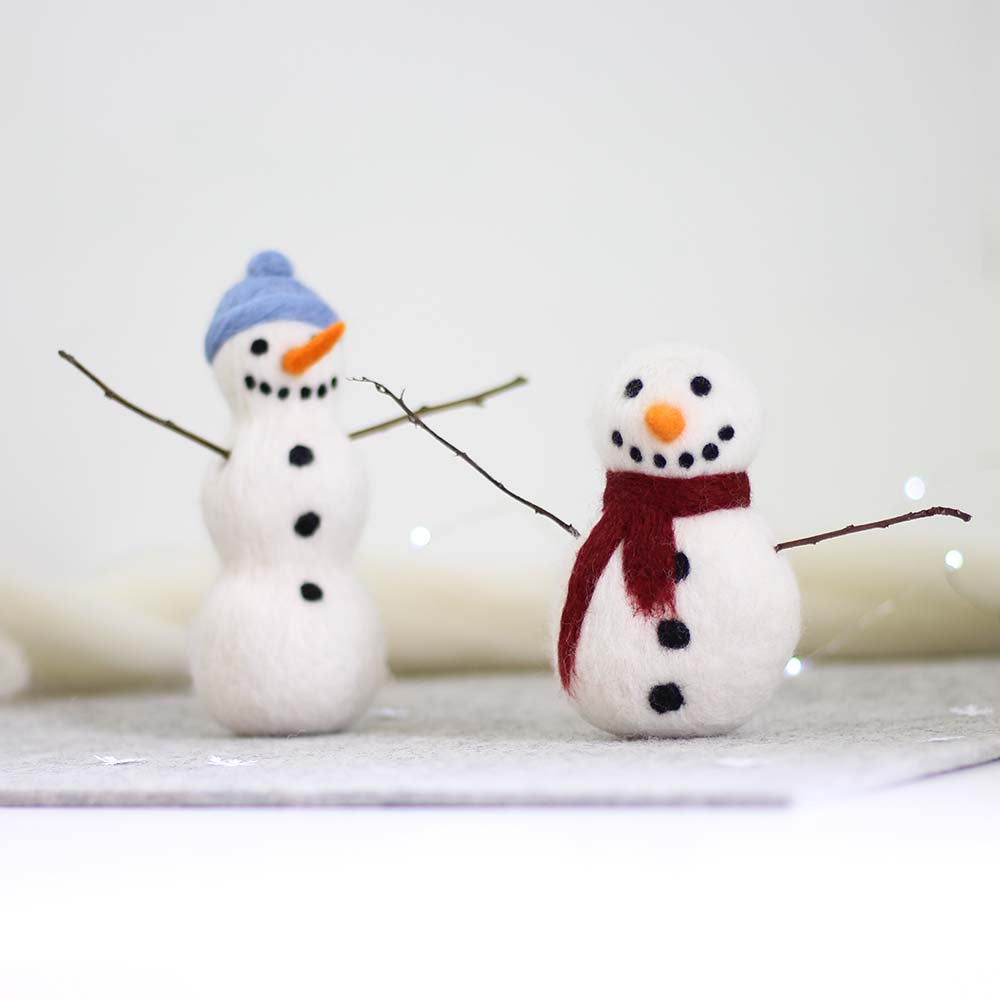Snowmen Needle Felting Kit, Hawthorn Handmade