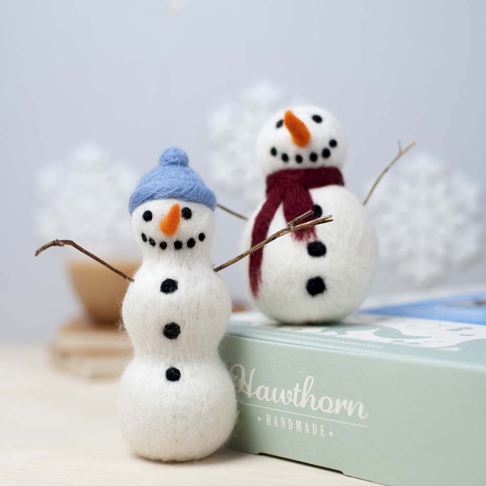Snowmen Needle Felting Kit, Hawthorn Handmade