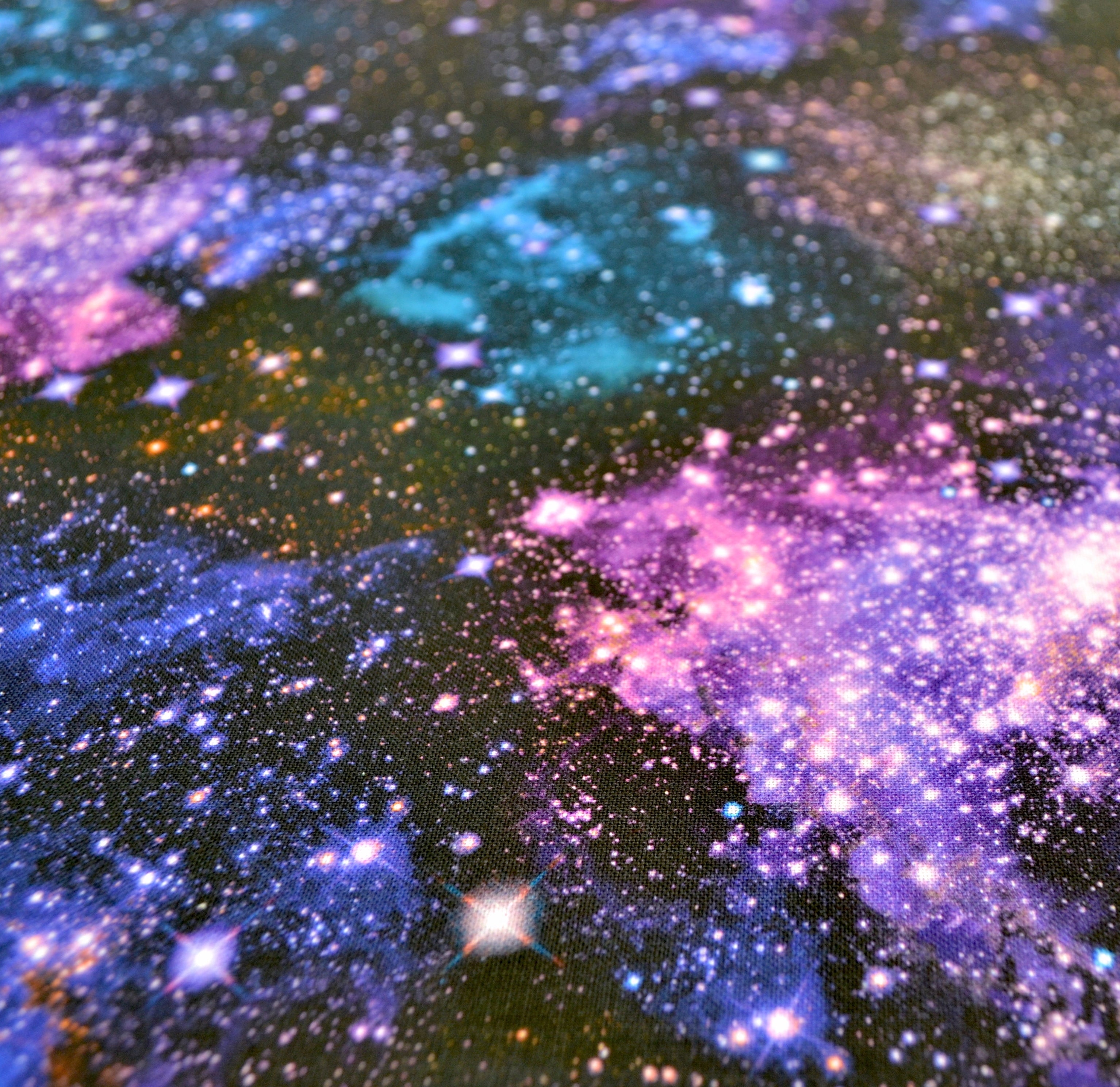 Stargazers Galaxy Digital Nightfall on Black, Robert Kaufman