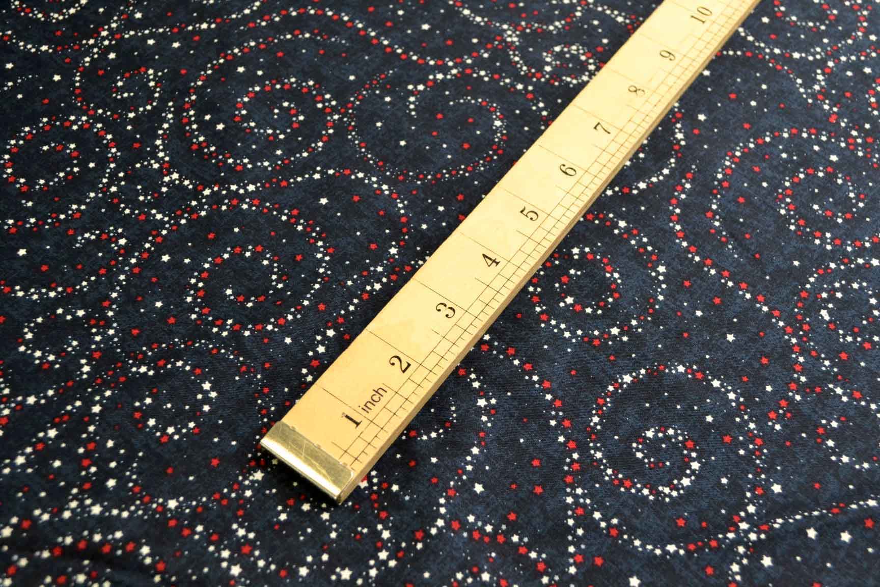 Swirly Stars Navy, Timeless Treasures