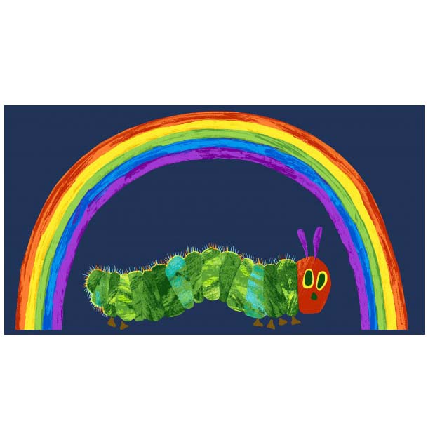 Very Hungry Caterpillar 60cm Rainbow Panel Blue, Makower