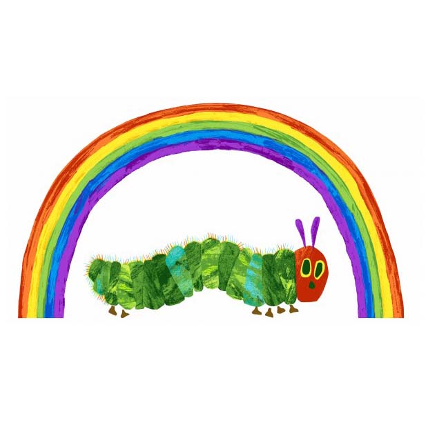 Very Hungry Caterpillar 60cm Rainbow Panel Cream, Makower