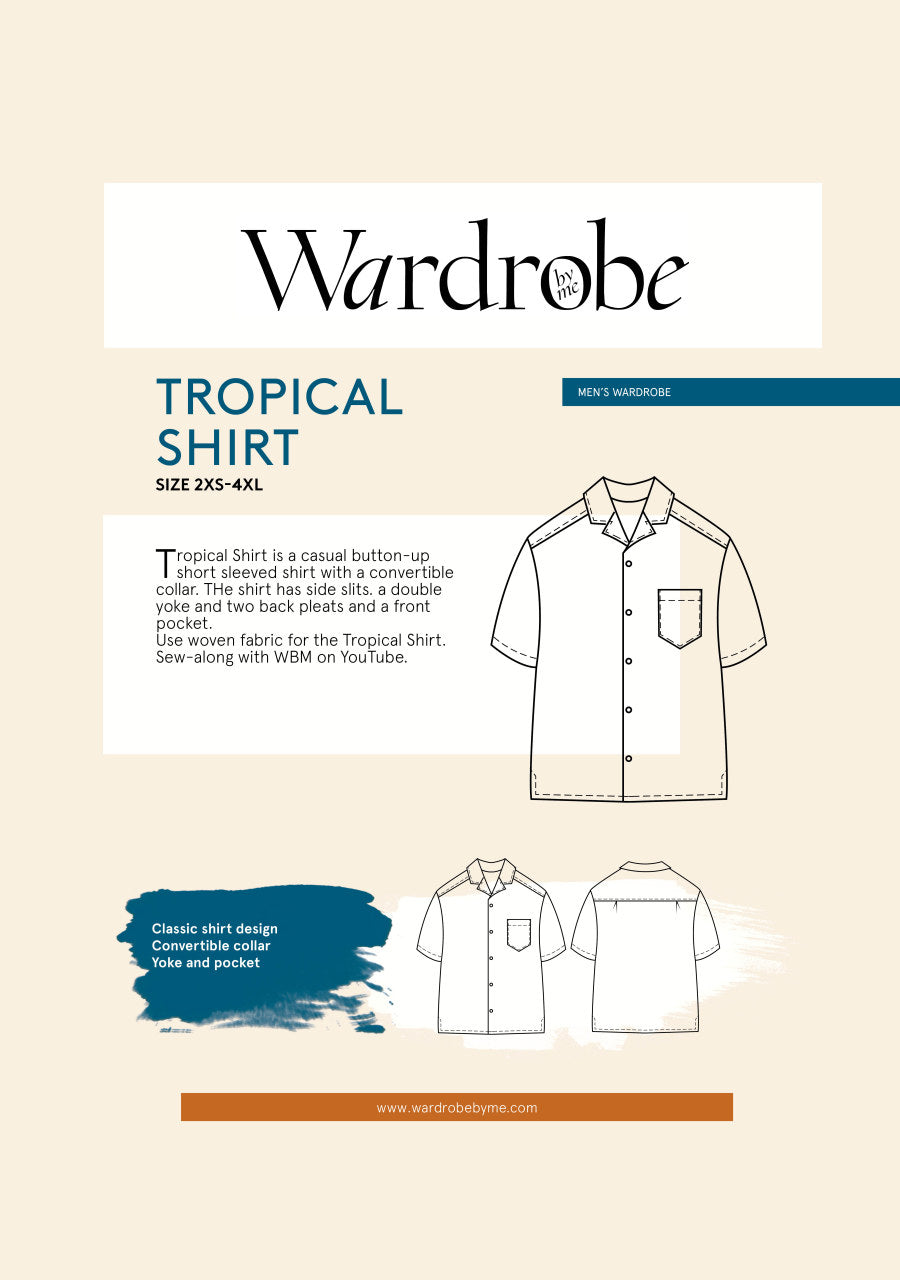 tropical mens shirt sewing pattern