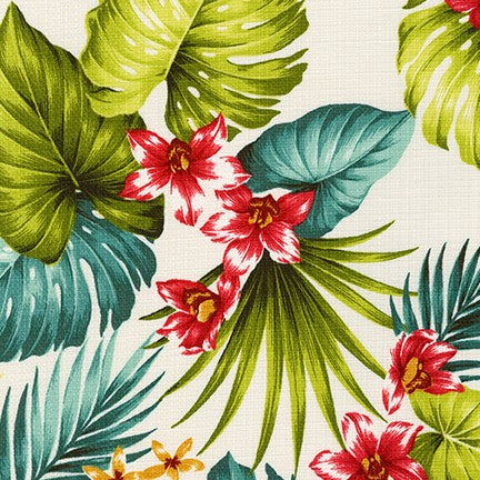 Island Paradise Barkcloth Bright, Sevenberry
