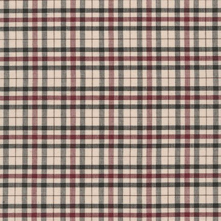 Classic Plaid Red on Tan Broadcloth, Sevenberry